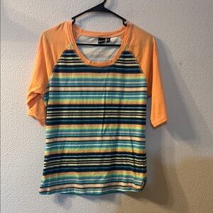 Cruel Orange and Striped Top
